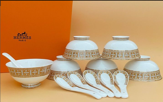  Set of six Porcelain Bowls from Hermes - Hermes Kitchen and Dining | Aleppo Gift UAE